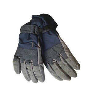 Igloos Men Navy Gray 3M Thinsulate Gloves M/L